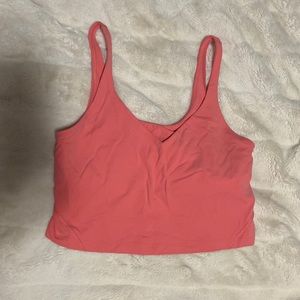 Lulu Align Crop Top Size 12 Salmon Colour